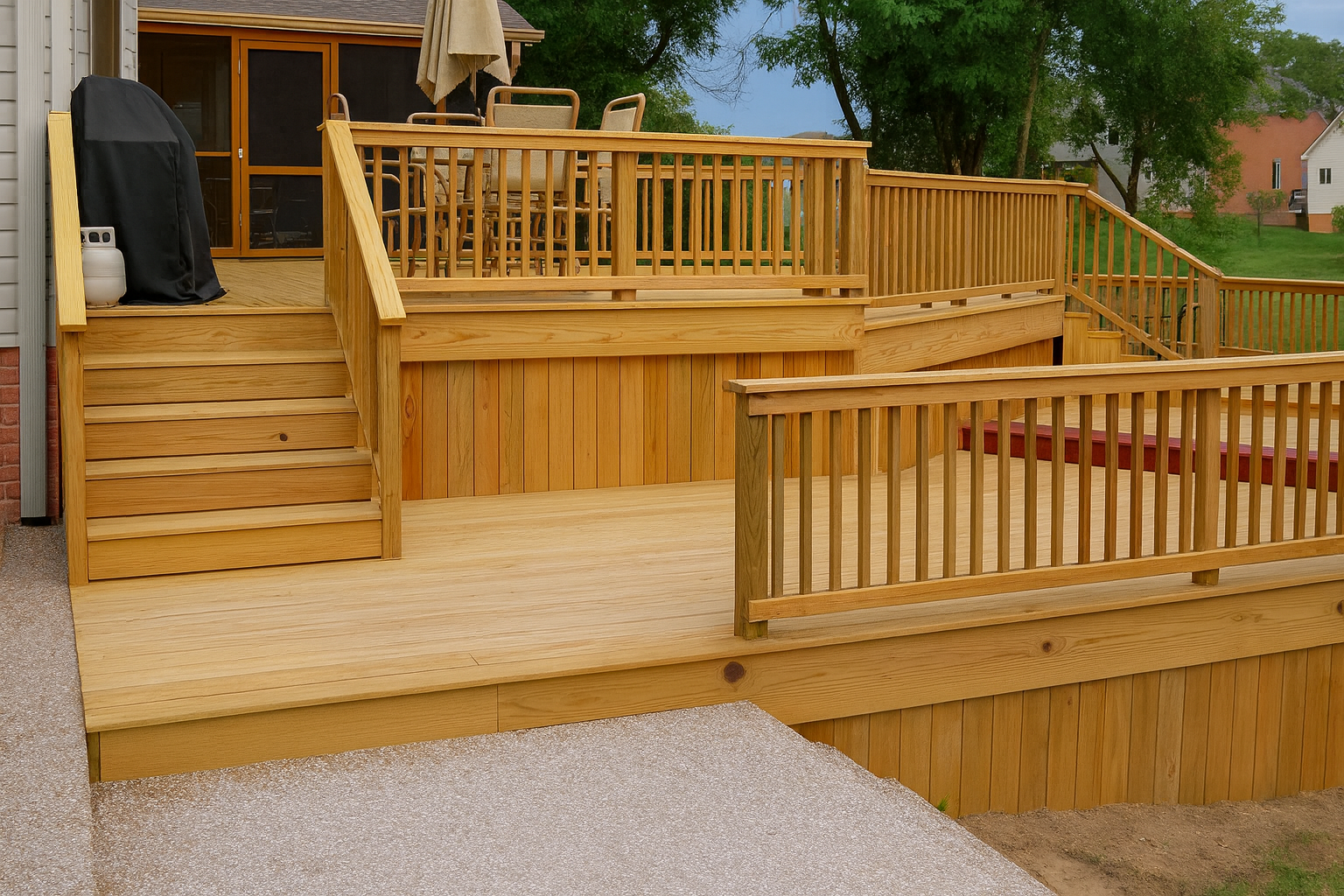 Custom deck with mountain views in Western NC